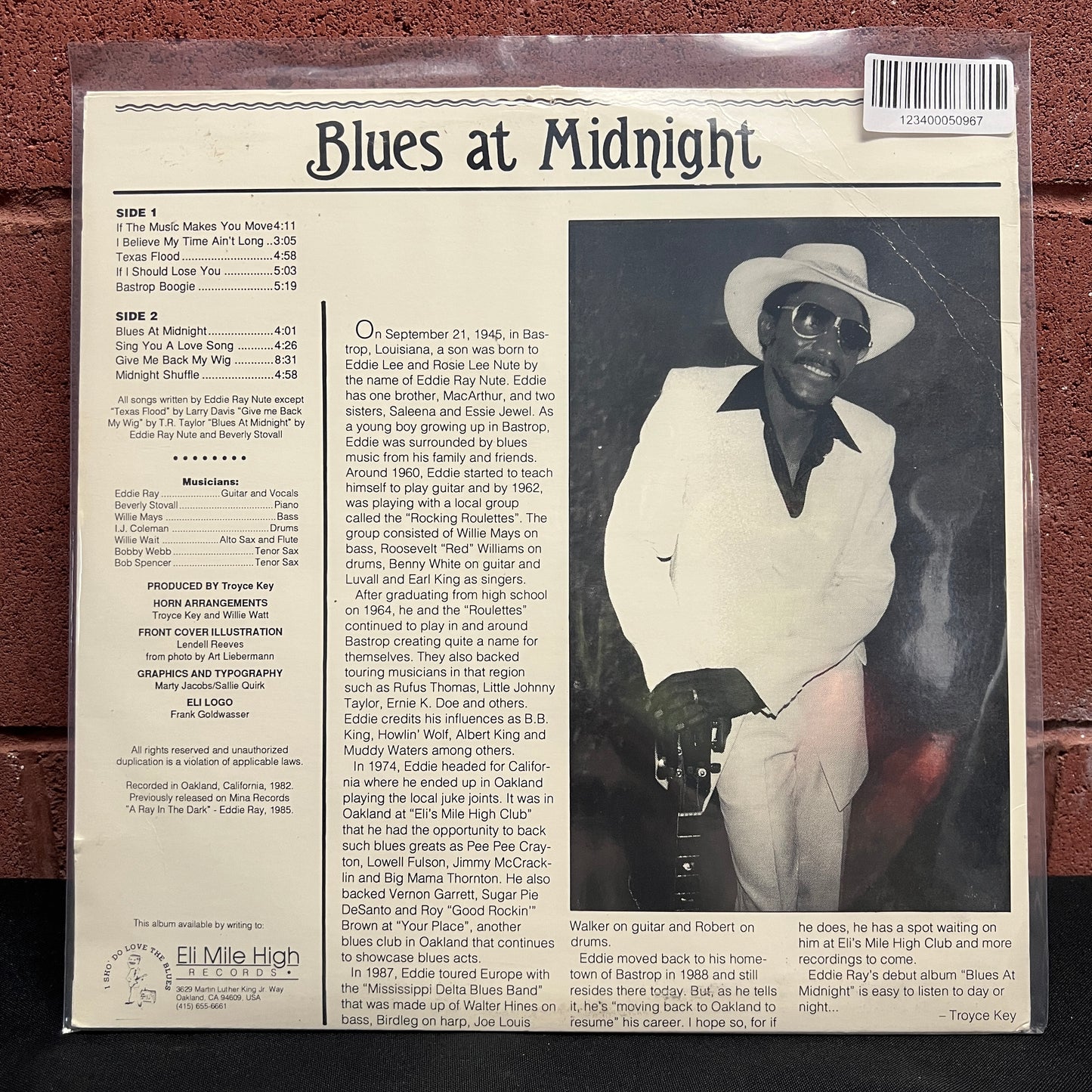 Used Vinyl: Eddie Ray "Blues At Midnight" LP