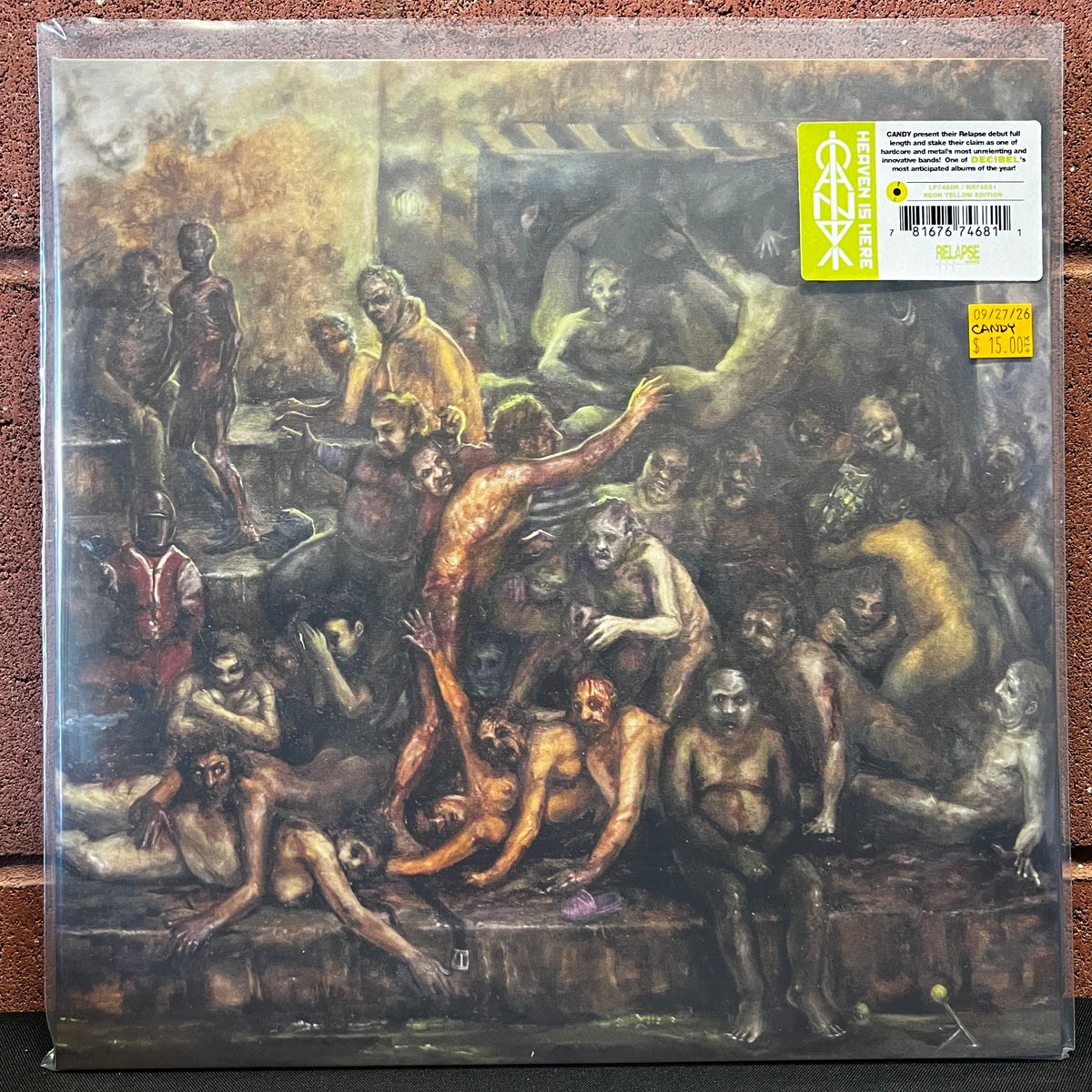 Used Vinyl: Candy "Heaven Is Here" LP (2022 Press - Yellow Vinyl)