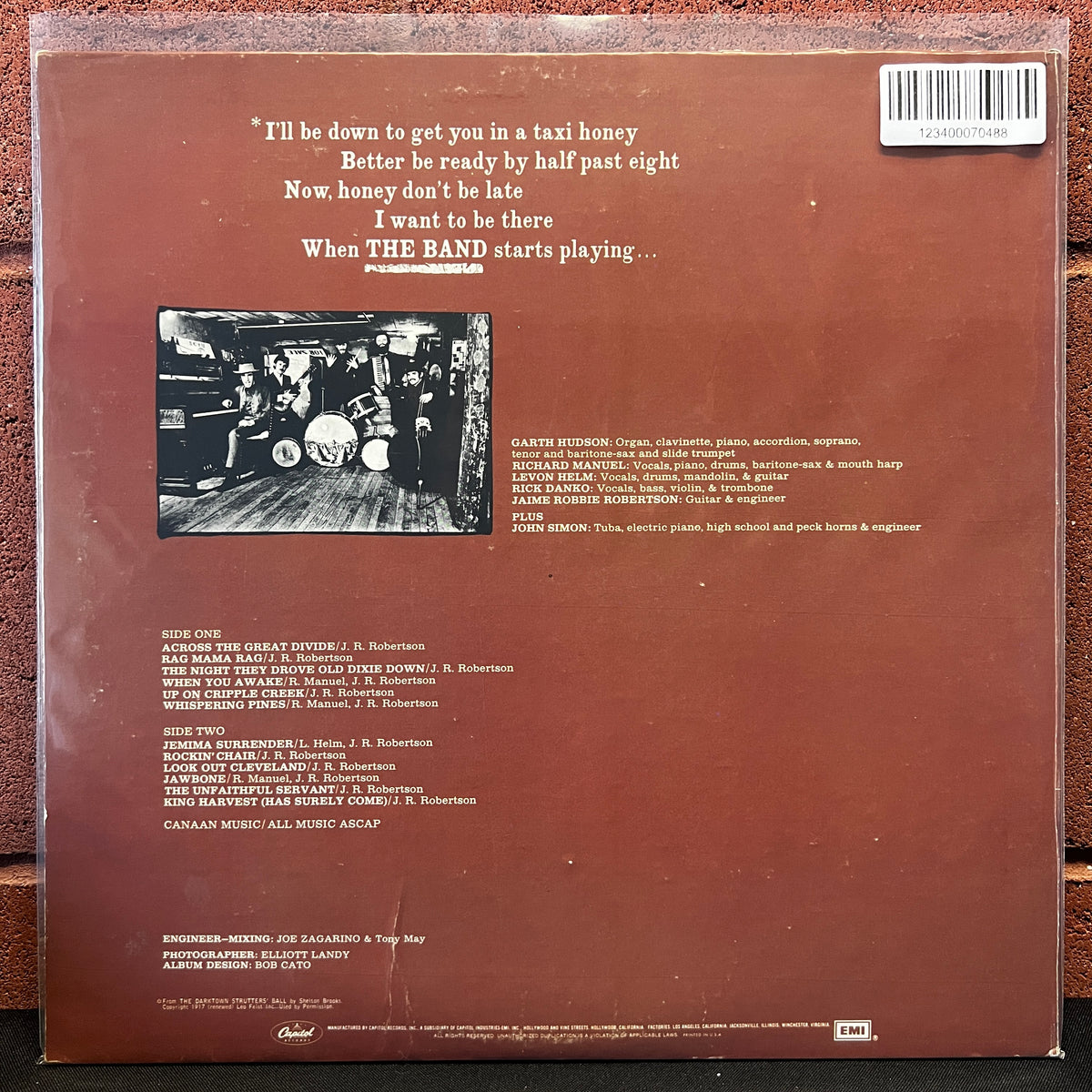 Used Vinyl: The Band "S/T" LP (1978 Press)