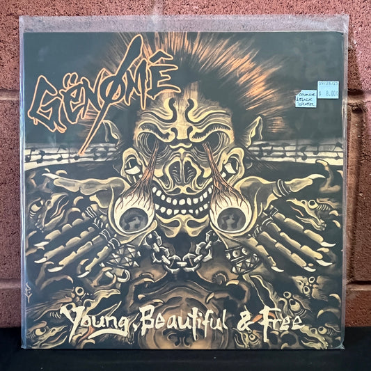 Used Vinyl: Genome "Young, Beautiful & Free" LP (Orange and Black Splatter Vinyl)