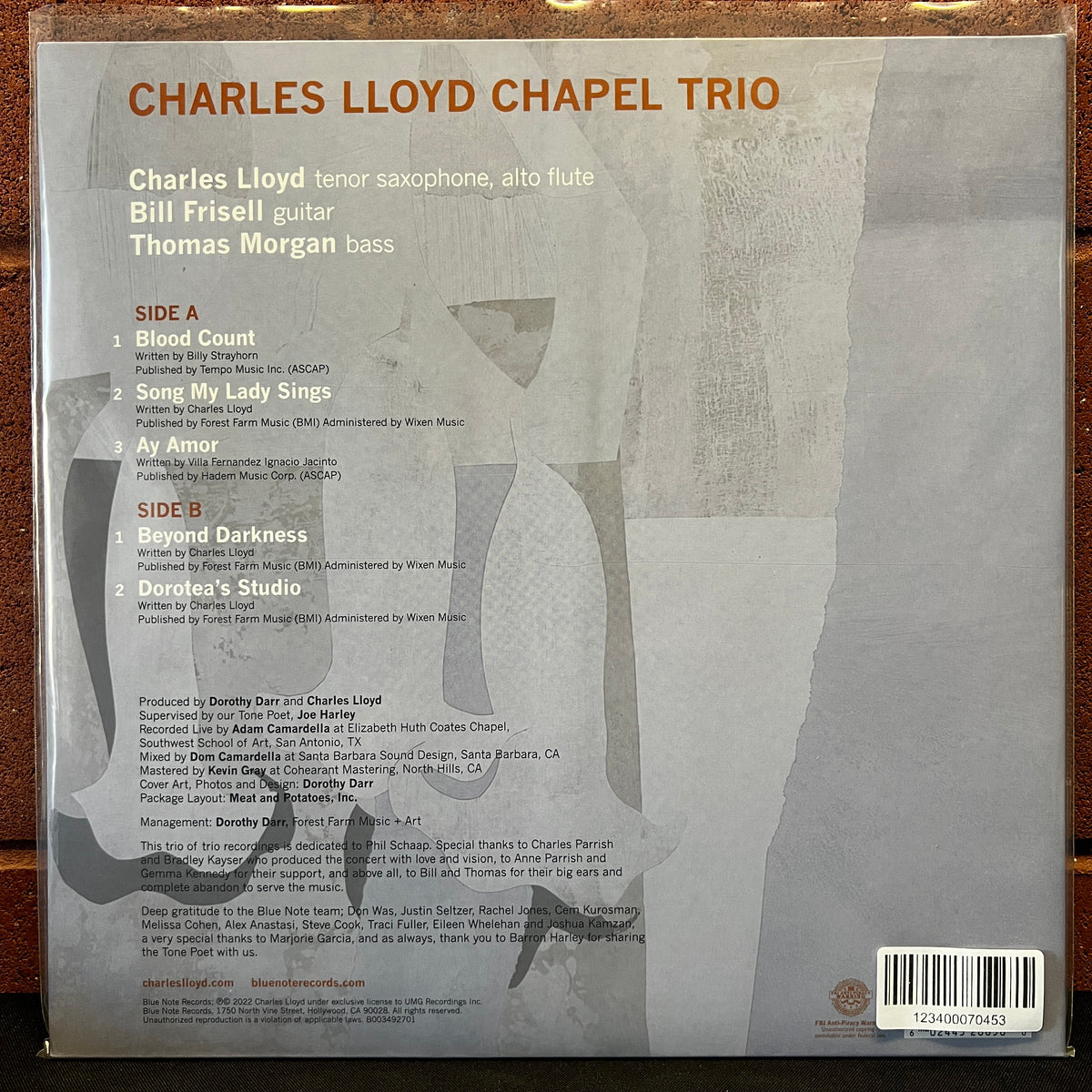 Used Vinyl: Charles Lloyd ‎"Trios: Chapel" LP (2022 Press)
