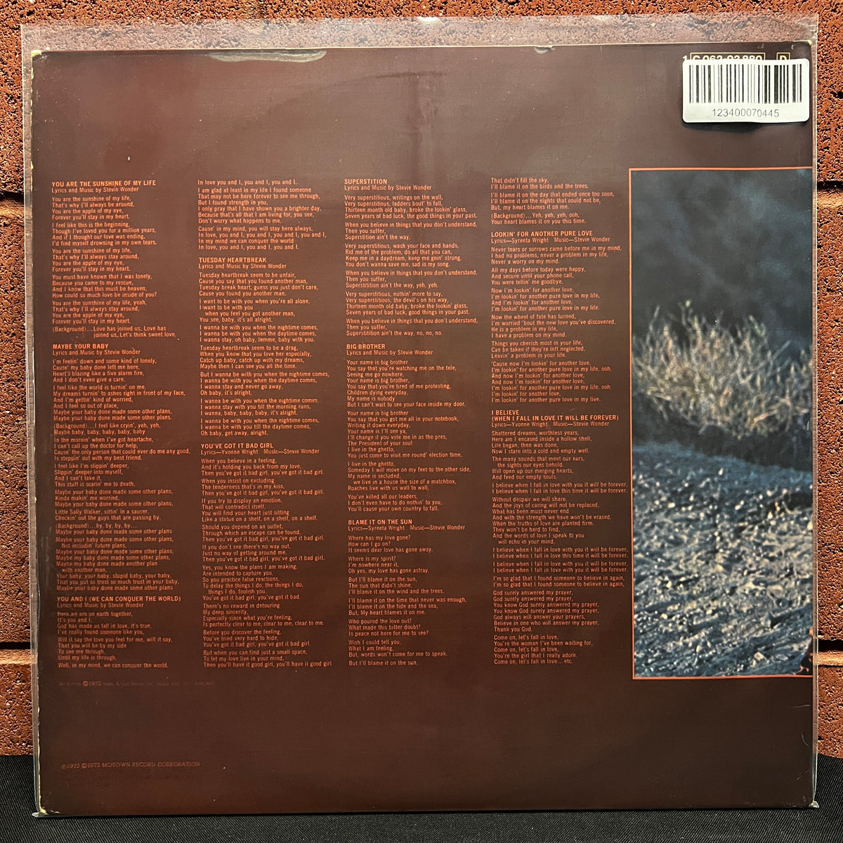 Used Vinyl: Stevie Wonder ‎"Talking Book" LP (1972 German Press)