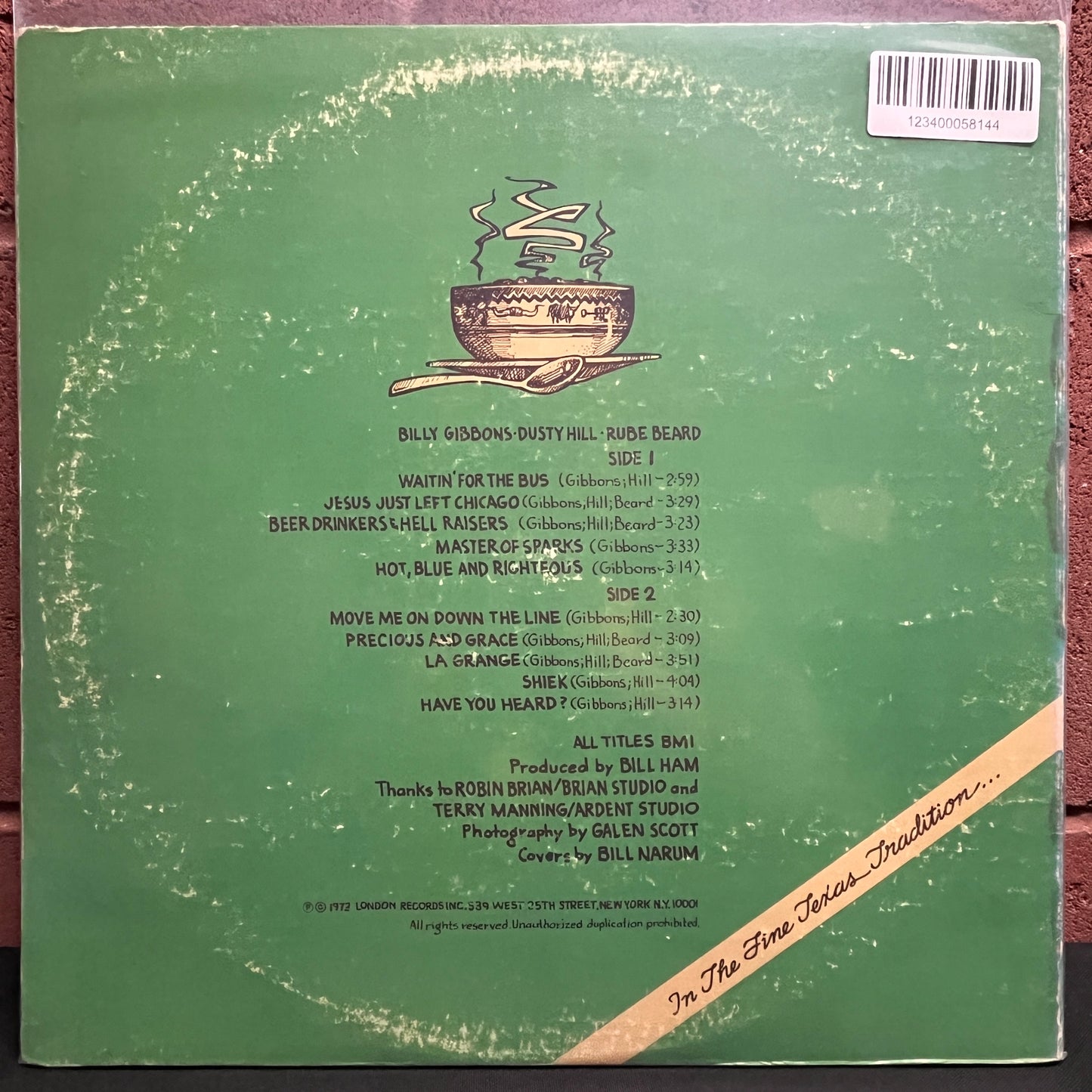 Used Vinyl: ZZ Top "Tres Hombres" LP (1973 US pressing)