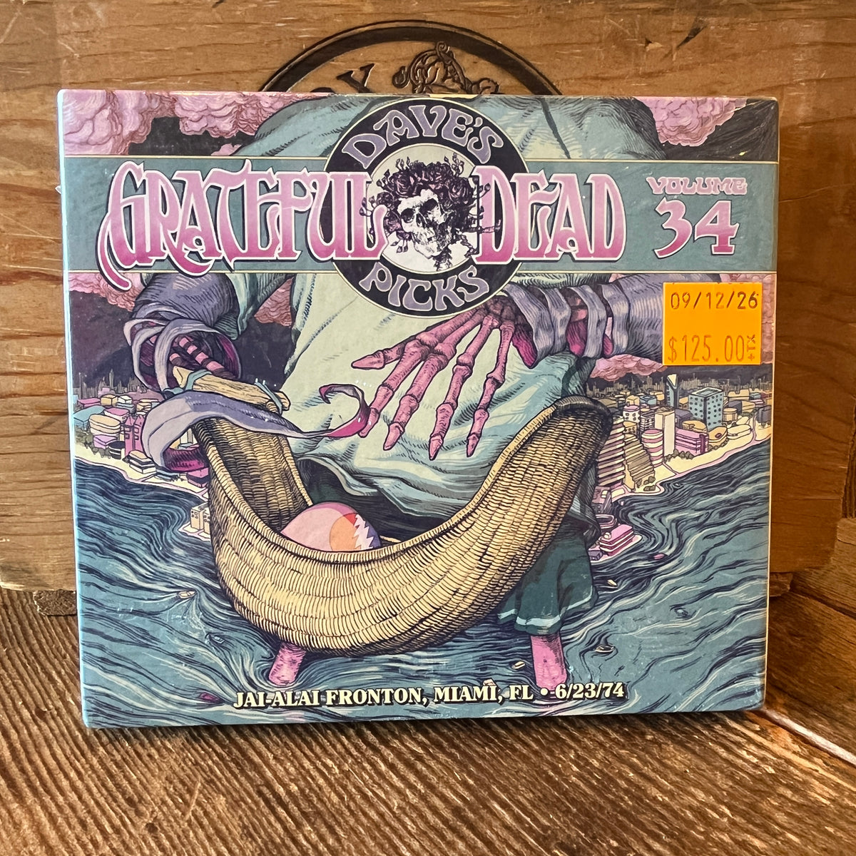 Used CD: Grateful Dead " Dave's Picks, Volume 34 (Jai-Alai Fronton, Miami, FL 6/23/74) / Dave's Picks 2020 Bonus Disc" 4xCD Set (2020 Press - Sealed)