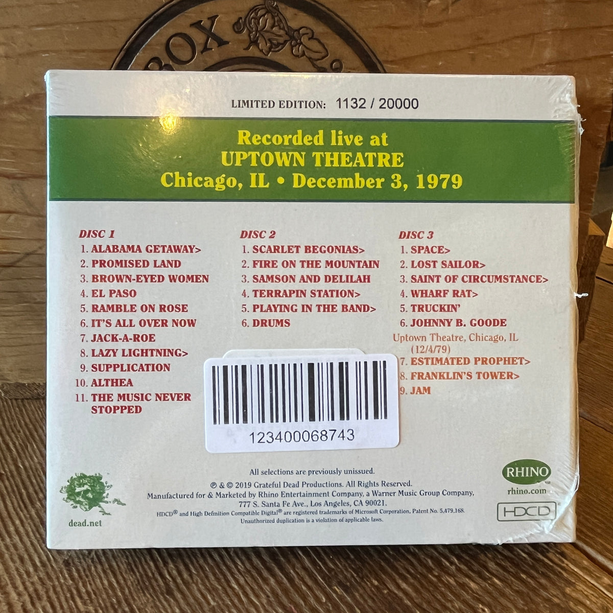 Used CD: Grateful Dead "Dave's Picks, Volume 31 (Uptown Theatre, Chicago, IL 12/3/79)" 3xCD Set (2019 Press - Sealed)