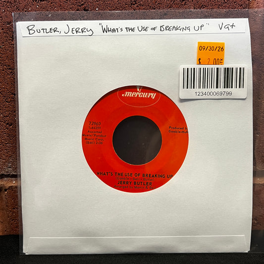 Used Vinyl: Jerry Butler "What's The Use of Breaking Up" 7"