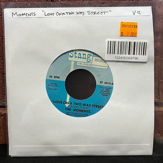 Used Vinyl: Moments "Love On A Two-Way Street" 7"
