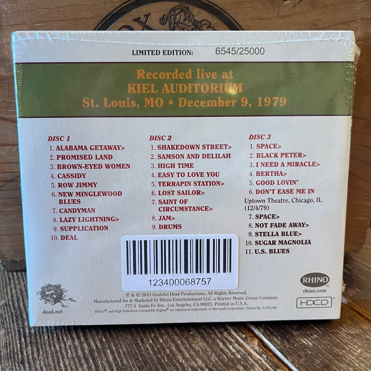 Used CD: Grateful Dead " Dave's Picks, Volume 47 (Kiel Auditorium, St. Louis, MO 12/9/79)" 3xCD Set (2023 Press - Sealed)