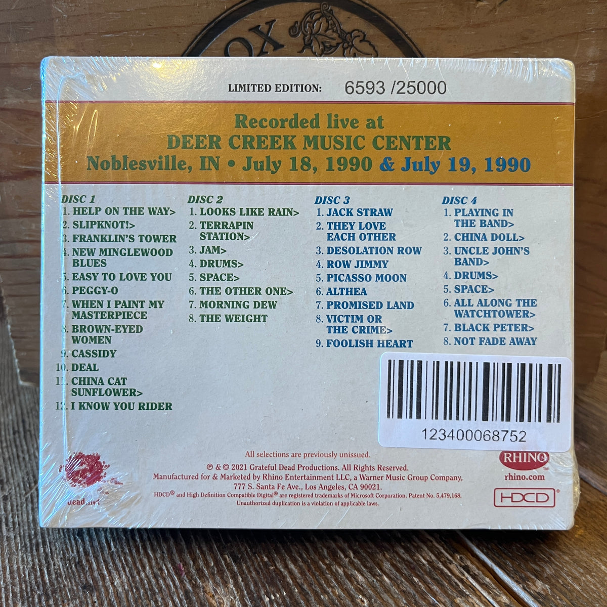 Used CD: Grateful Dead "Dave's Picks, Volume 40 (Deer Creek Music Center, Noblesville, IN 7/18/90 & 7/19/90)" 4xCD Set (2021 Press - Sealed)
