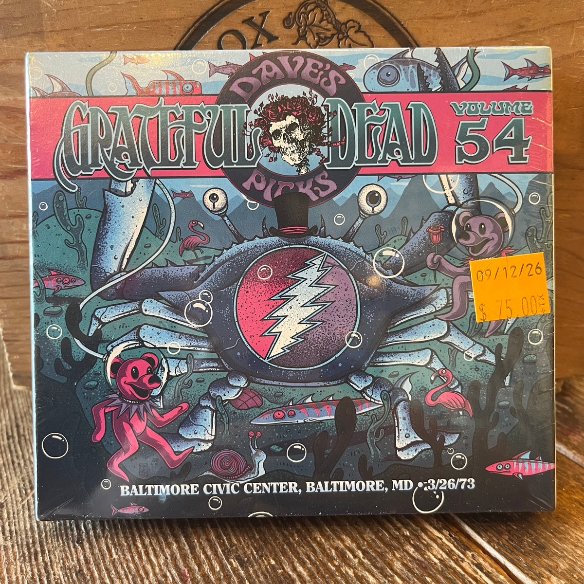 Used CD: Grateful Dead "Dave's Picks, Volume 54 (Baltimore Civic Center, Baltimore, MD 3/26/73) / Dave's Picks 2025 Bonus Disc" 4xCD Set (2025 Press - Sealed)