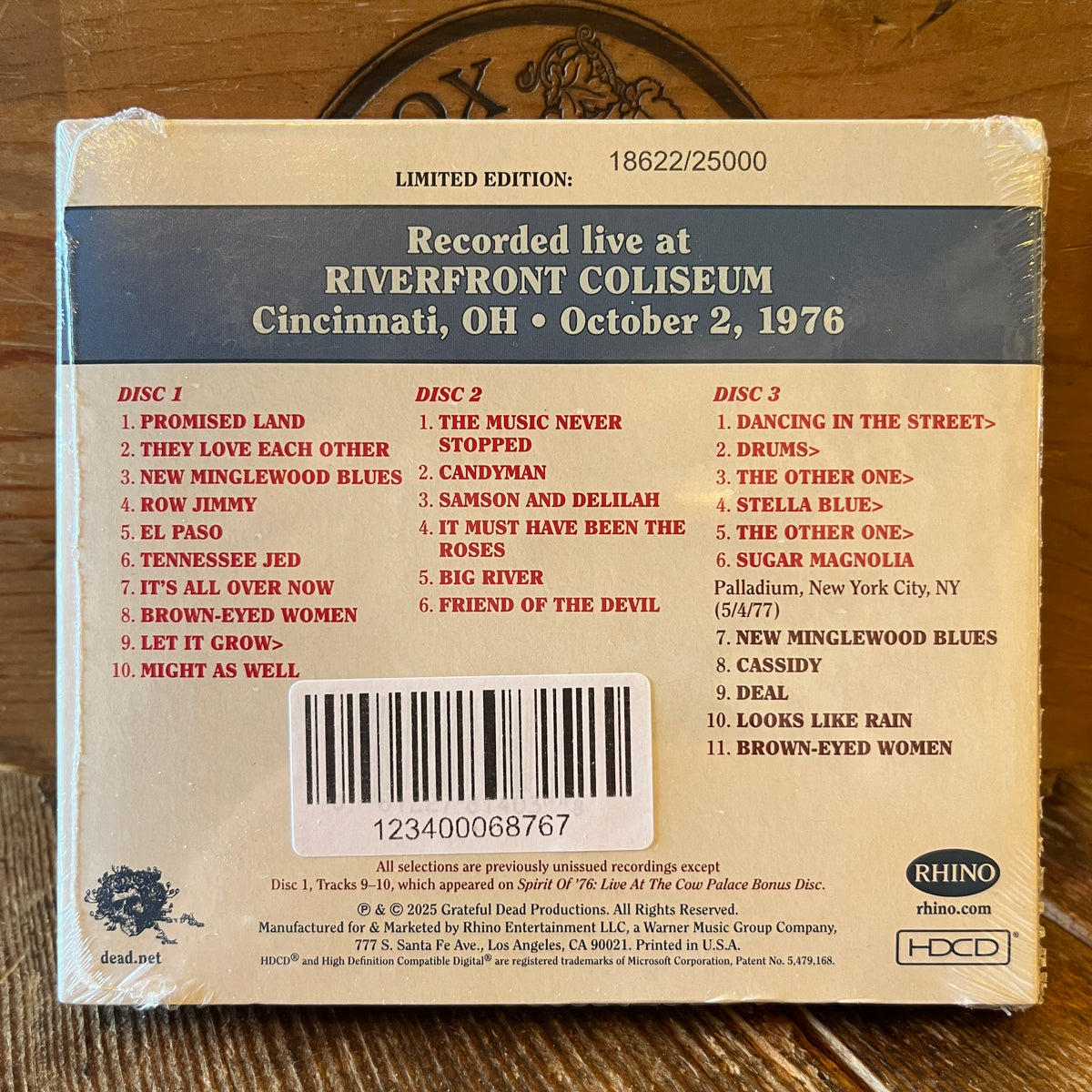 Used CD: Grateful Dead "Dave's Picks, Volume 53 (Riverfront Coliseum, Cincinnati, OH 10/2/76)" 3xCD Set (2025 Press - Sealed)