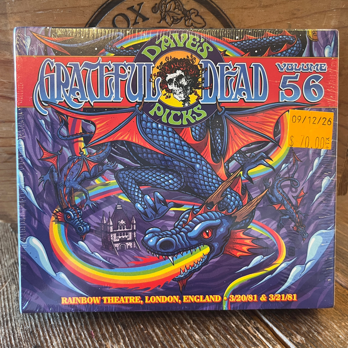 Used CD: Grateful Dead "Dave's Picks, Volume 56 (Rainbow Theatre, London, England 3/20/81 & 3/21/81)" 4xCD Set (2025 Press - Sealed)