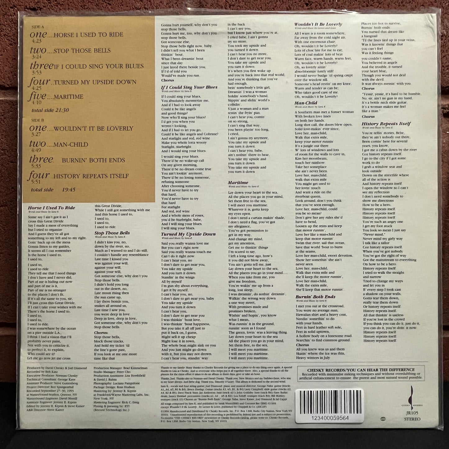 Used Vinyl: Sara K. "Play On Words" LP (1994 180g Press)