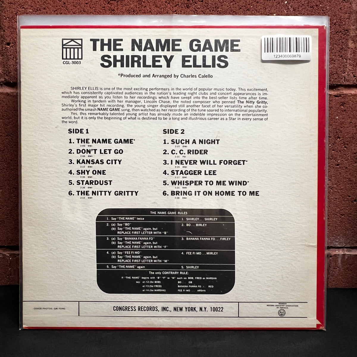 Used Vinyl: Shirley Ellis "The Name Game" LP (1965 US pressing)