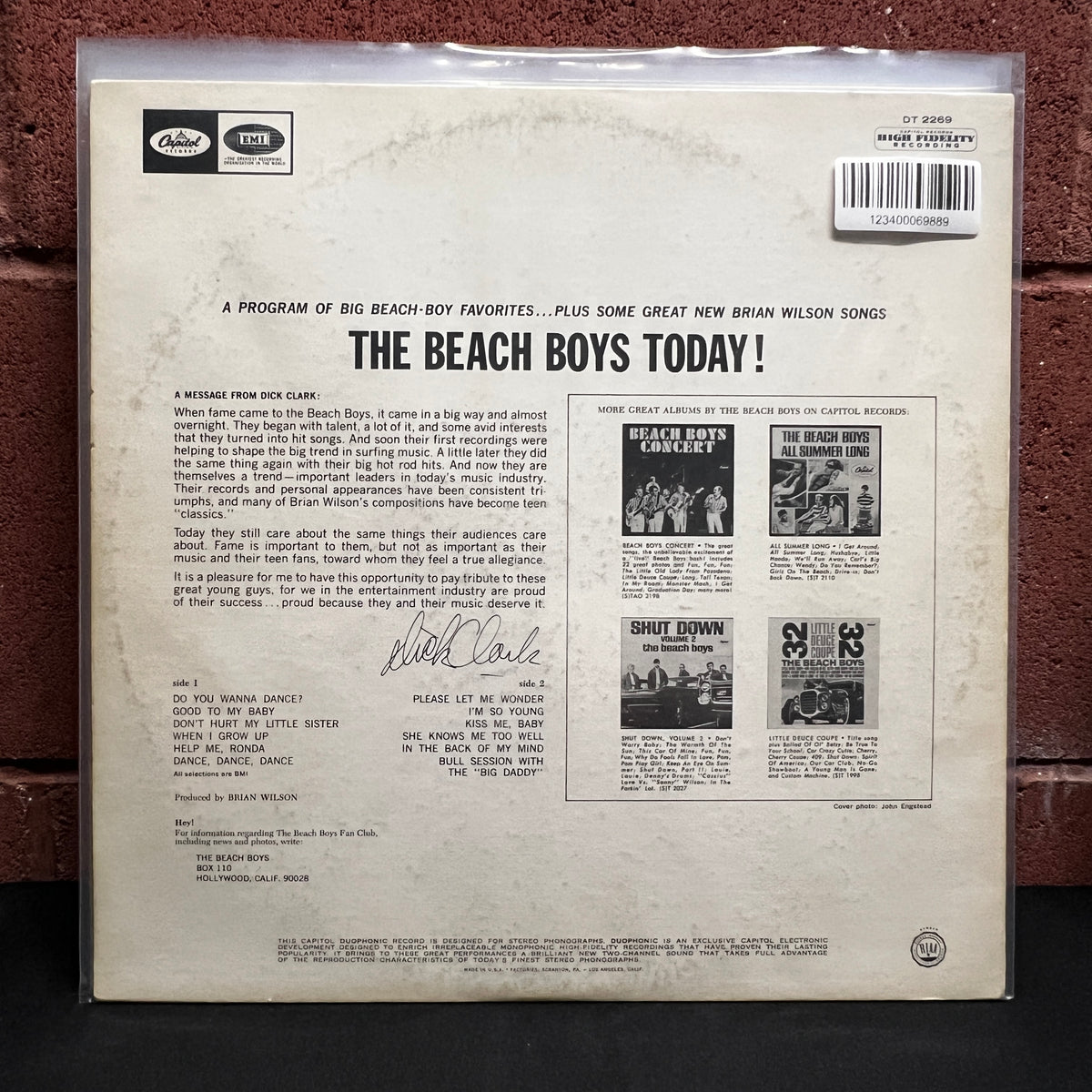 Used Vinyl: Beach Boys "The Beach Boys Today!" LP (1965 Duophonic pressing)