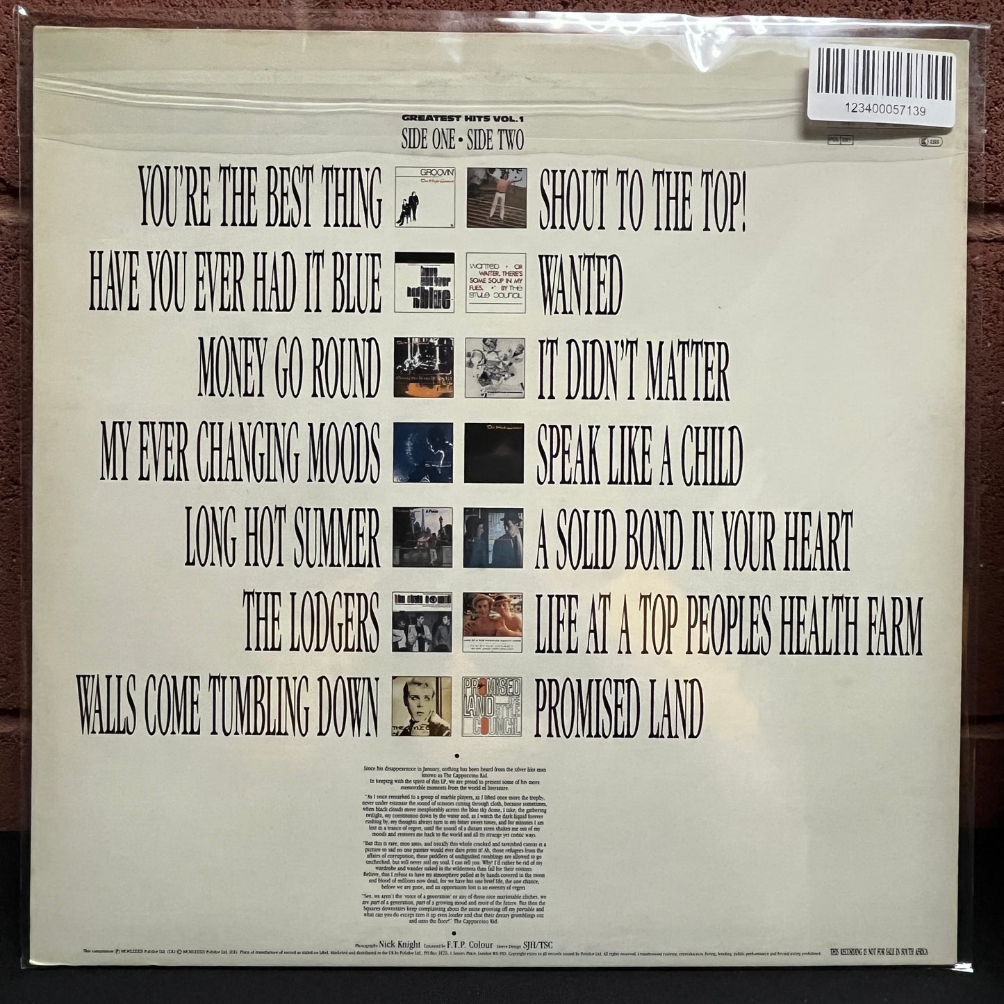 Used Vinyl: The Style Council ‎"The Singular Adventures Of...(Greatest Hits Vol.1)" LP (1989 UK Press)