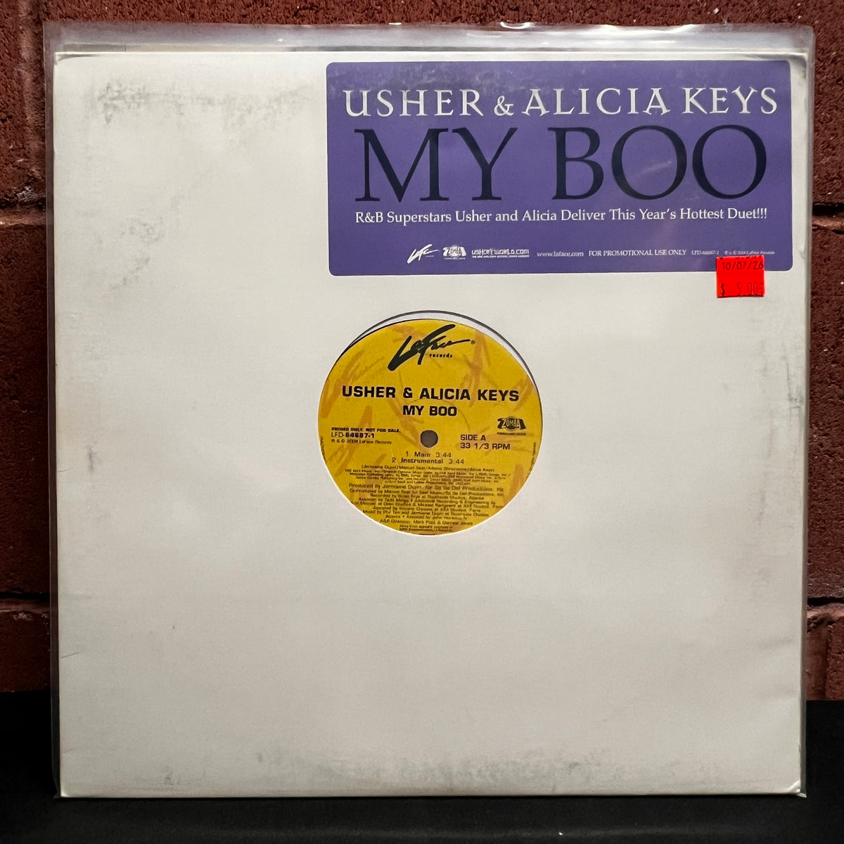 Used Vinyl: Usher and Alicia Keys "My Boo" 12" Single (Promo)