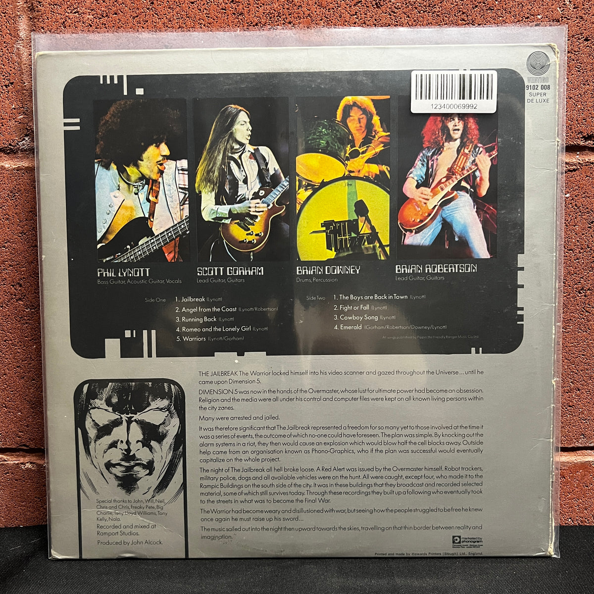 Used Vinyl: Thin Lizzy "Jailbreak" LP (70's UK pressing, UFO labels)