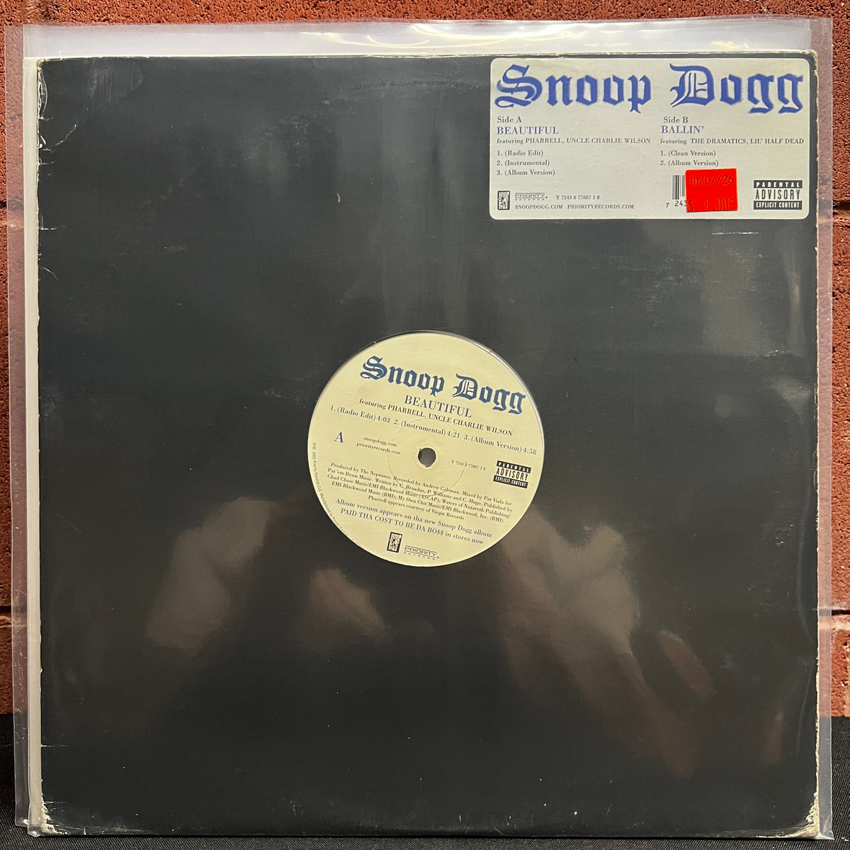 Used Vinyl: Snoop Dogg "Beautiful" 12" Single