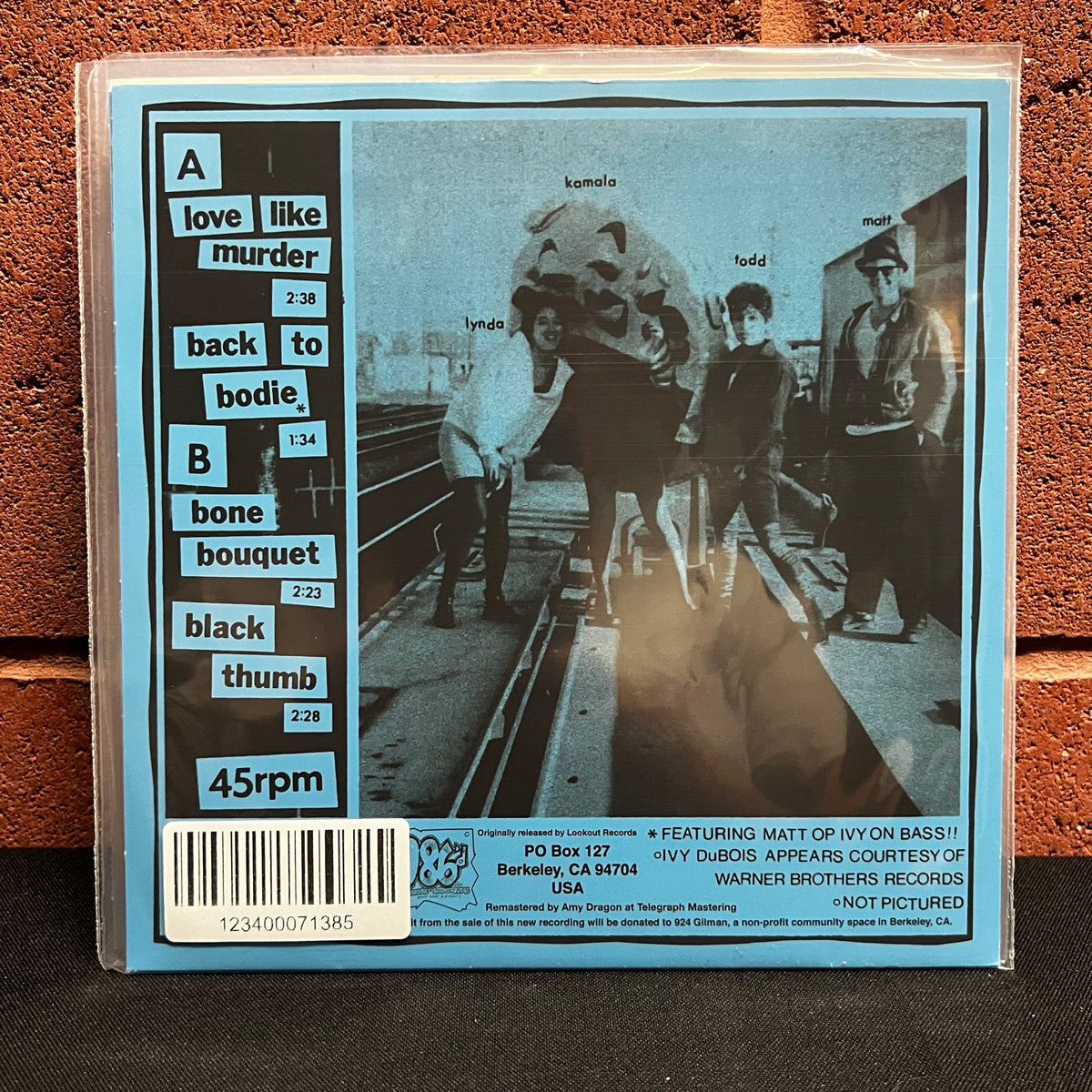 Used Vinyl: Kamala And The Karnivores "Girl Band" 7" (2017 press)