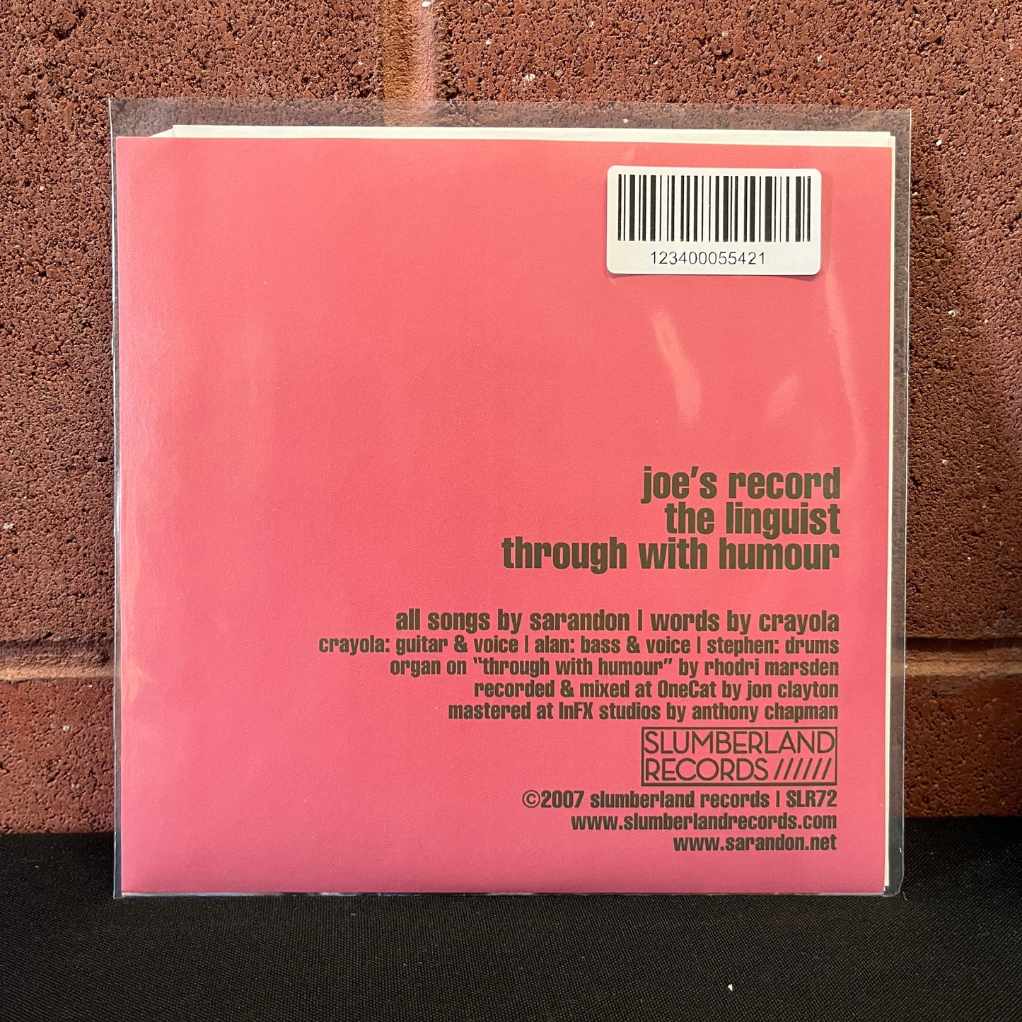 Used Vinyl: Sarandon "Joe's Record" 7" (Pink Vinyl)