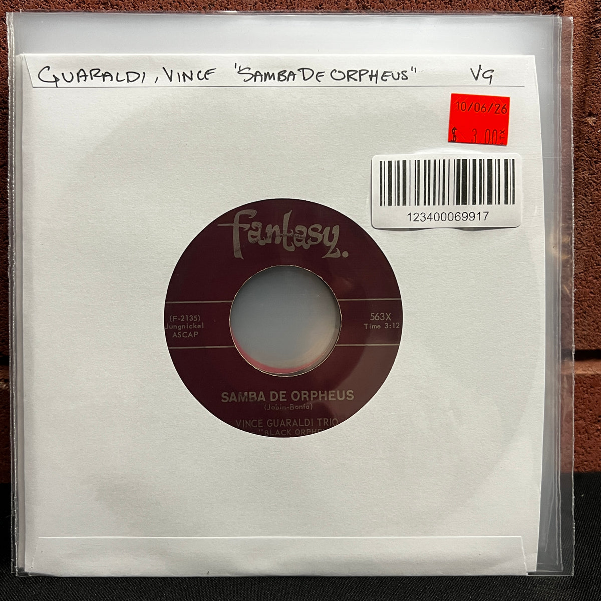 Used Vinyl: Vince Guaraldi Trio "Samba De Orpheus" 7"