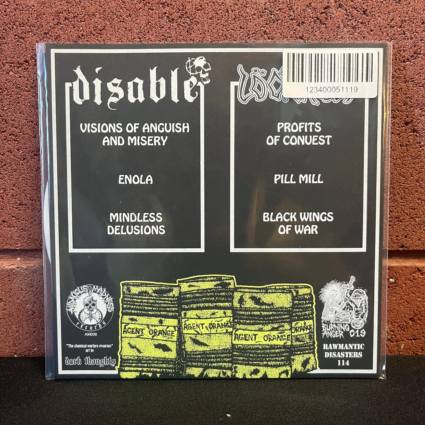 Used Vinyl: Disable / Lockheed "Split" 7" (White Vinyl)