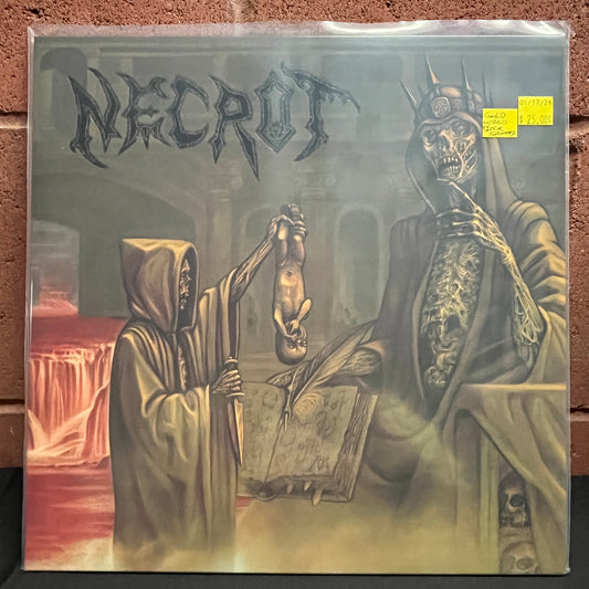Used Vinyl: Necrot "Blood Offerings" LP (2017 Gold w/Red & Black Splatter Vinyl)