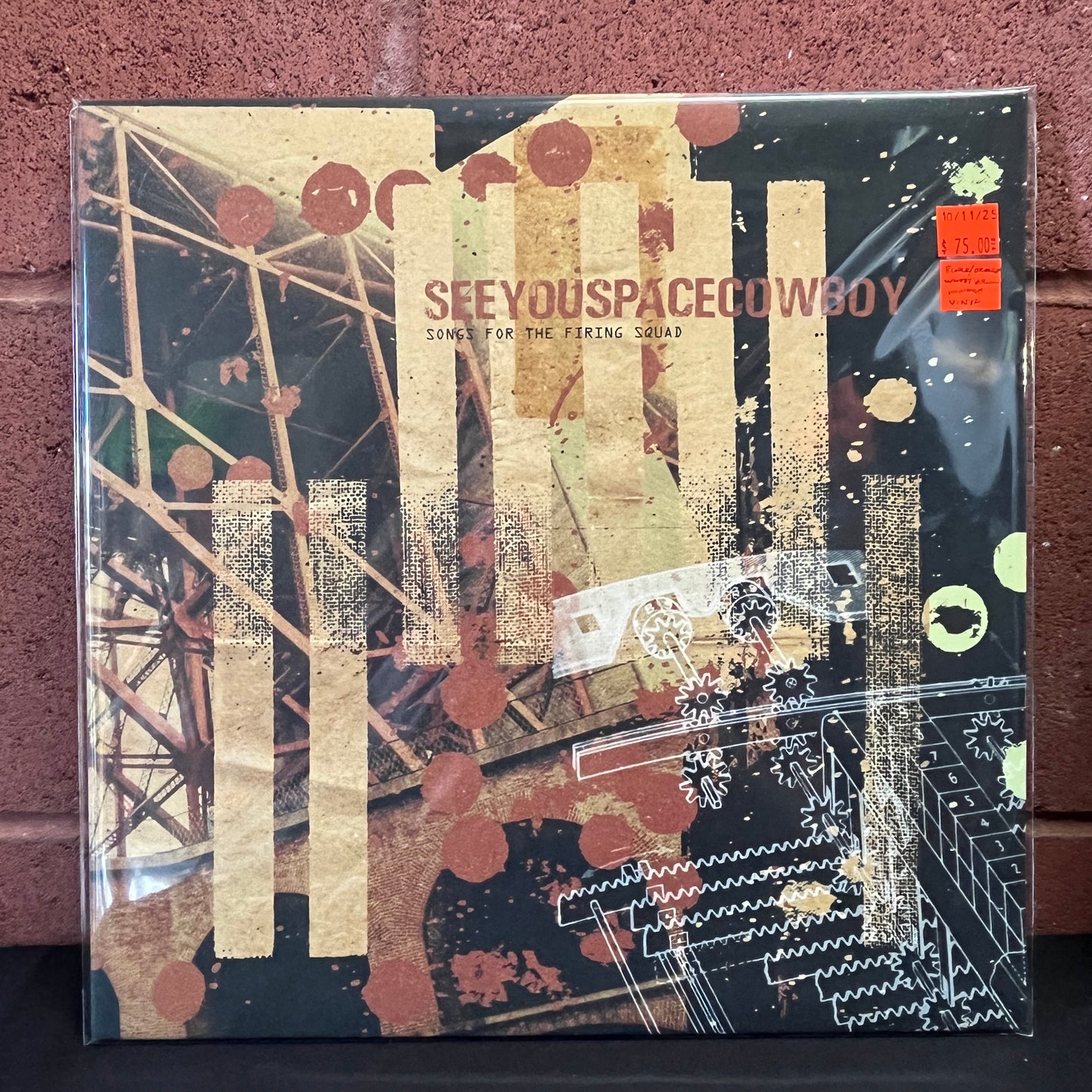 Used Vinyl: SeeYouSpaceCowboy "Songs For The Firing Squad" LP (Black/Orange/White/Yellow merge vinyl)