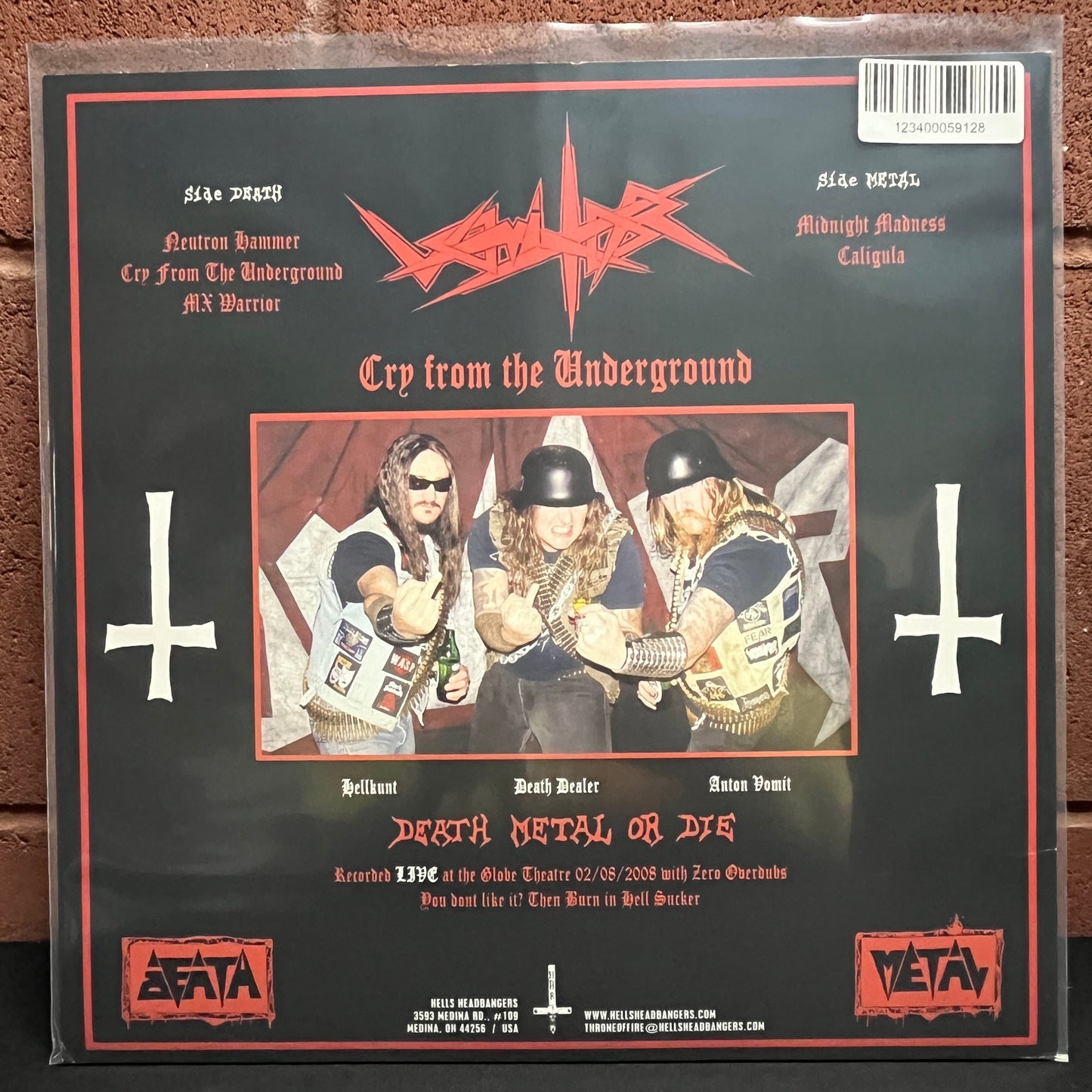 Used Vinyl: Vomitor "Cry From The Underground" LP (2009 Press)