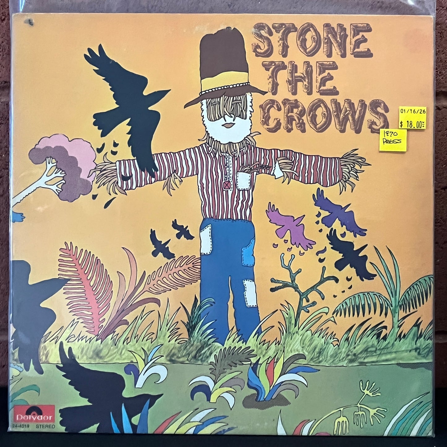 Used Vinyl: Stone The Crows "S/T" LP (1970 Press)