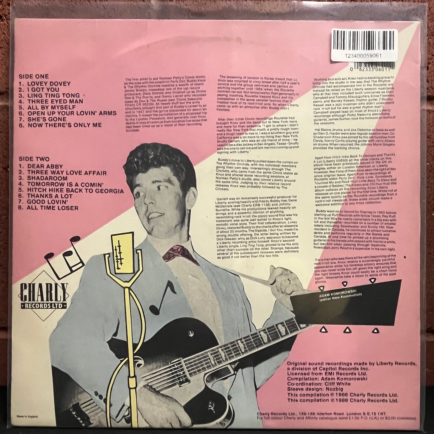 Used Vinyl: Buddy Knox "Liberty Takes" LP (1986 UK Press)