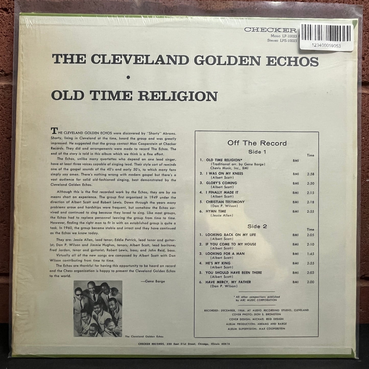 Used Vinyl: The Cleveland Golden Echos "Old Time Religion" LP (1967 press)