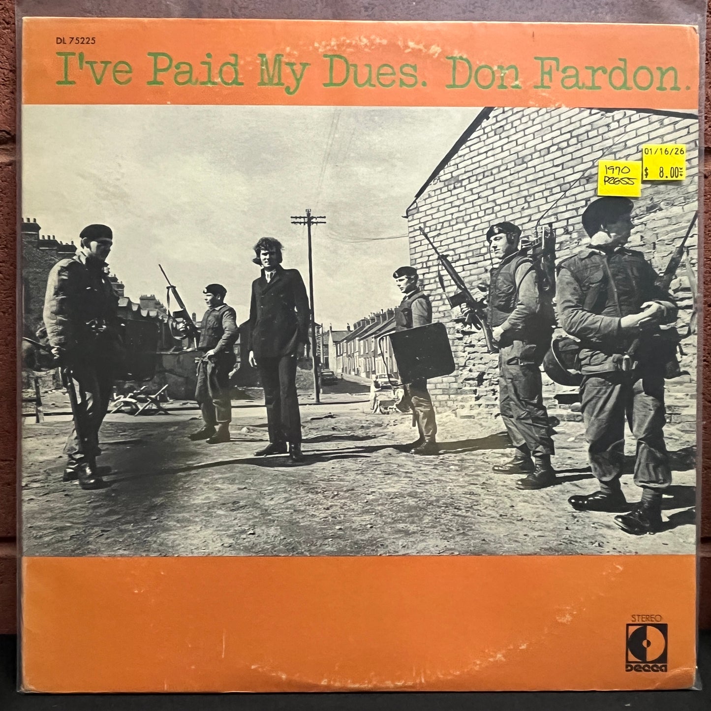 Used Vinyl: Don Fardon "I've Paid My Dues" LP (1970 Press)