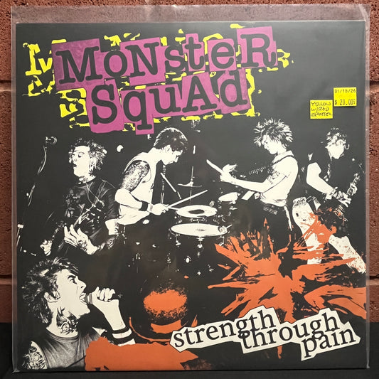 Used Vinyl: Monster Squad ‎"Strength Through Pain" LP (2015 Press - Yellow w/Red Splatter Vinyl)