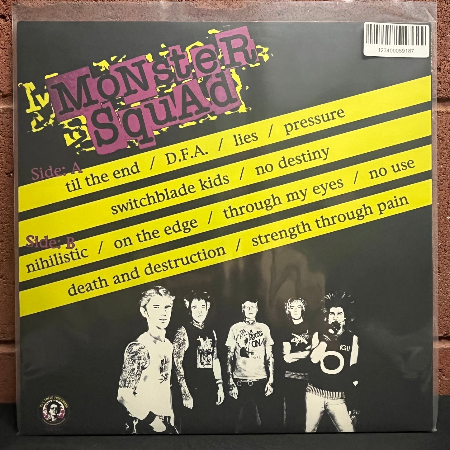 Used Vinyl: Monster Squad ‎"Strength Through Pain" LP (2015 Press - Yellow w/Red Splatter Vinyl)