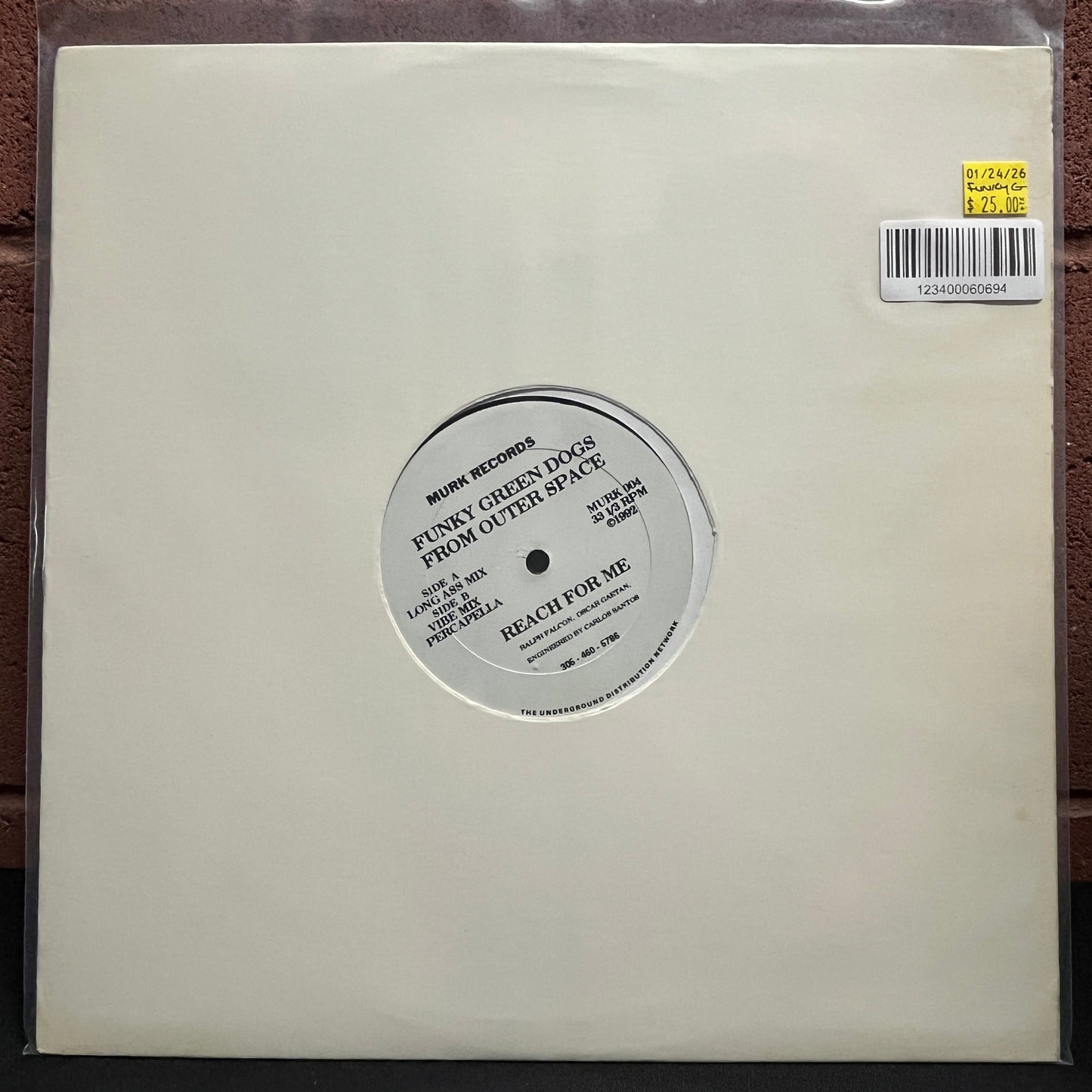 Used Vinyl: Funky Green Dogs From Outer Space "Reach For Me" 12" (1992 Press)