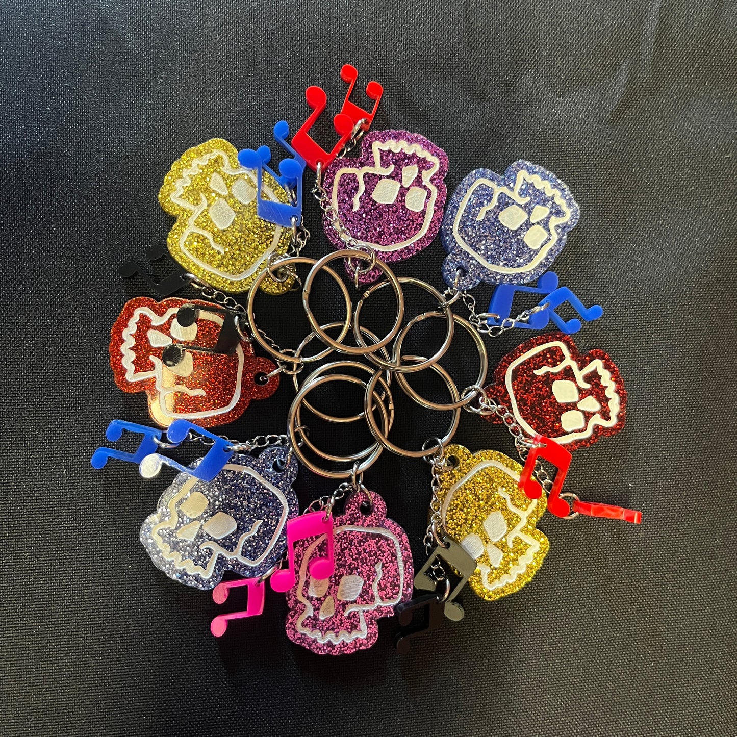 1-2-3-4 Go! Records Keychain, Assorted styles