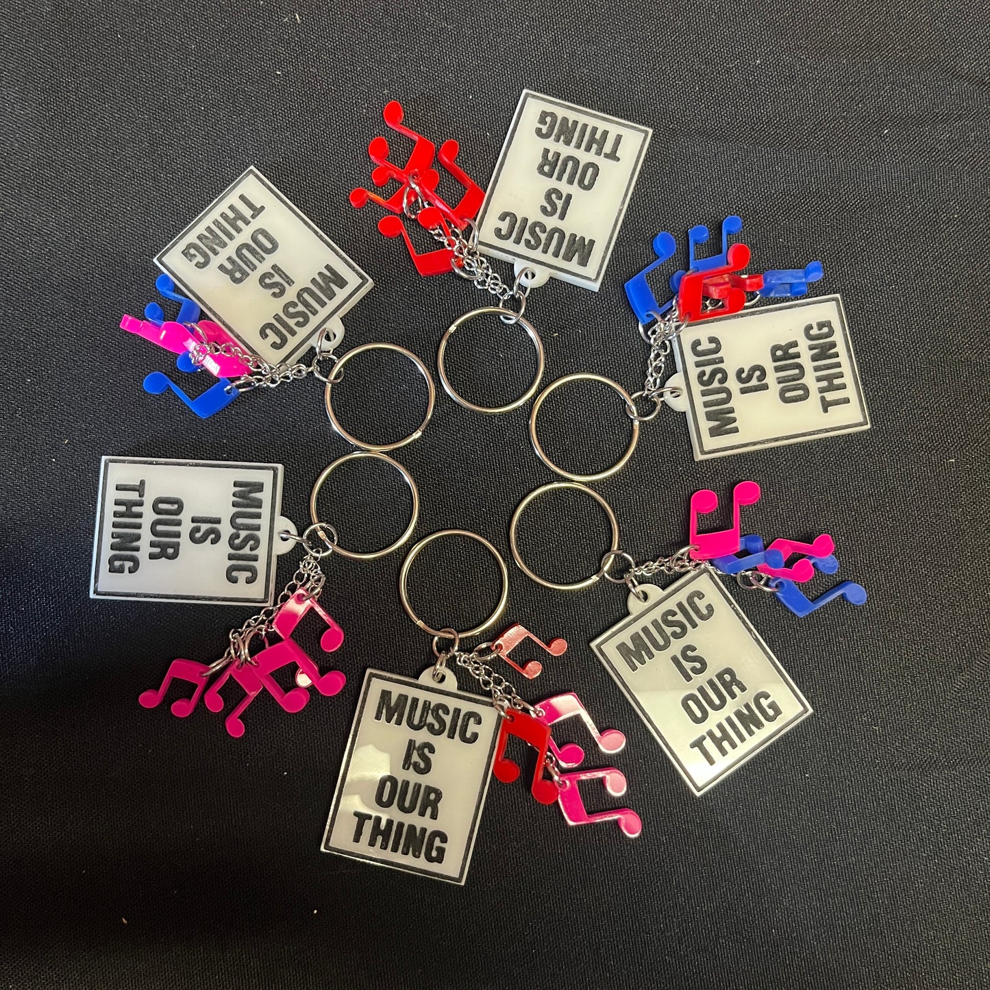 1-2-3-4 Go! Records Keychain, Assorted styles