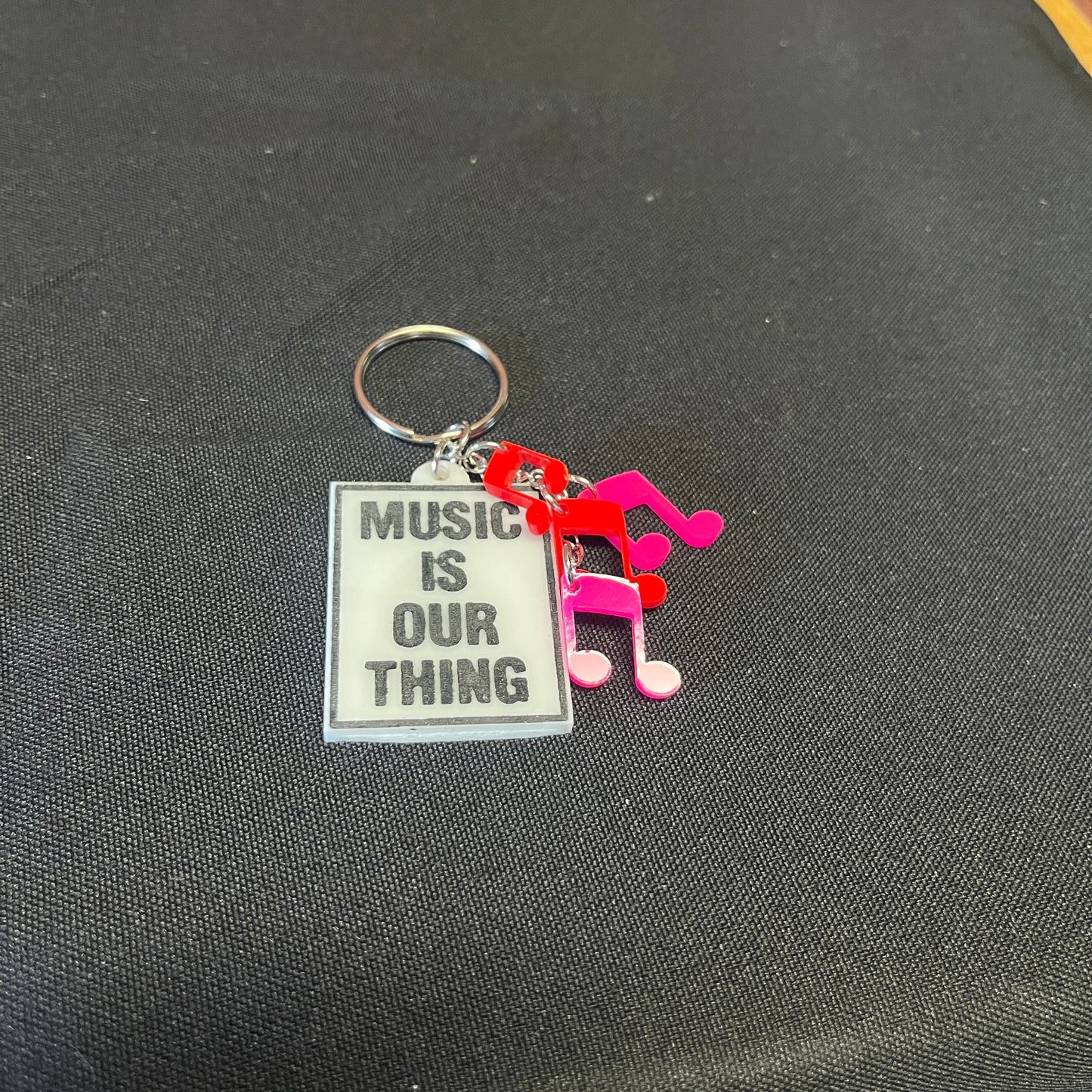 1-2-3-4 Go! Records Keychain, Assorted styles