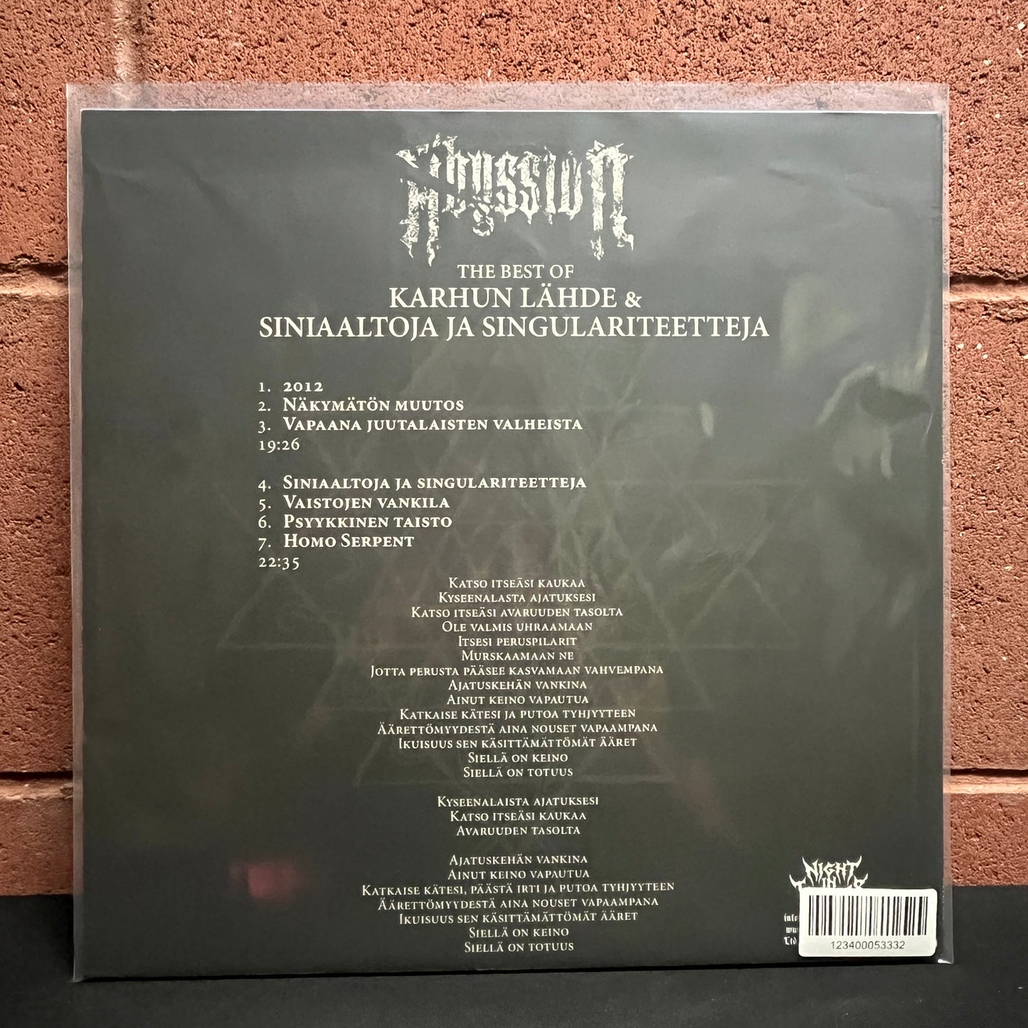 USED VINYL: Abyssion “Karhun Lähde / Siniaaltoja Ja Singulariteetteja” LP