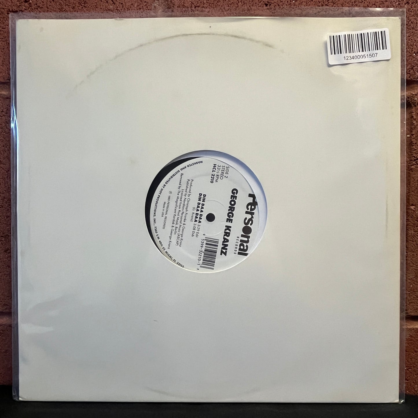 Used Vinyl: George Kranz "Din Daa Daa" 12"