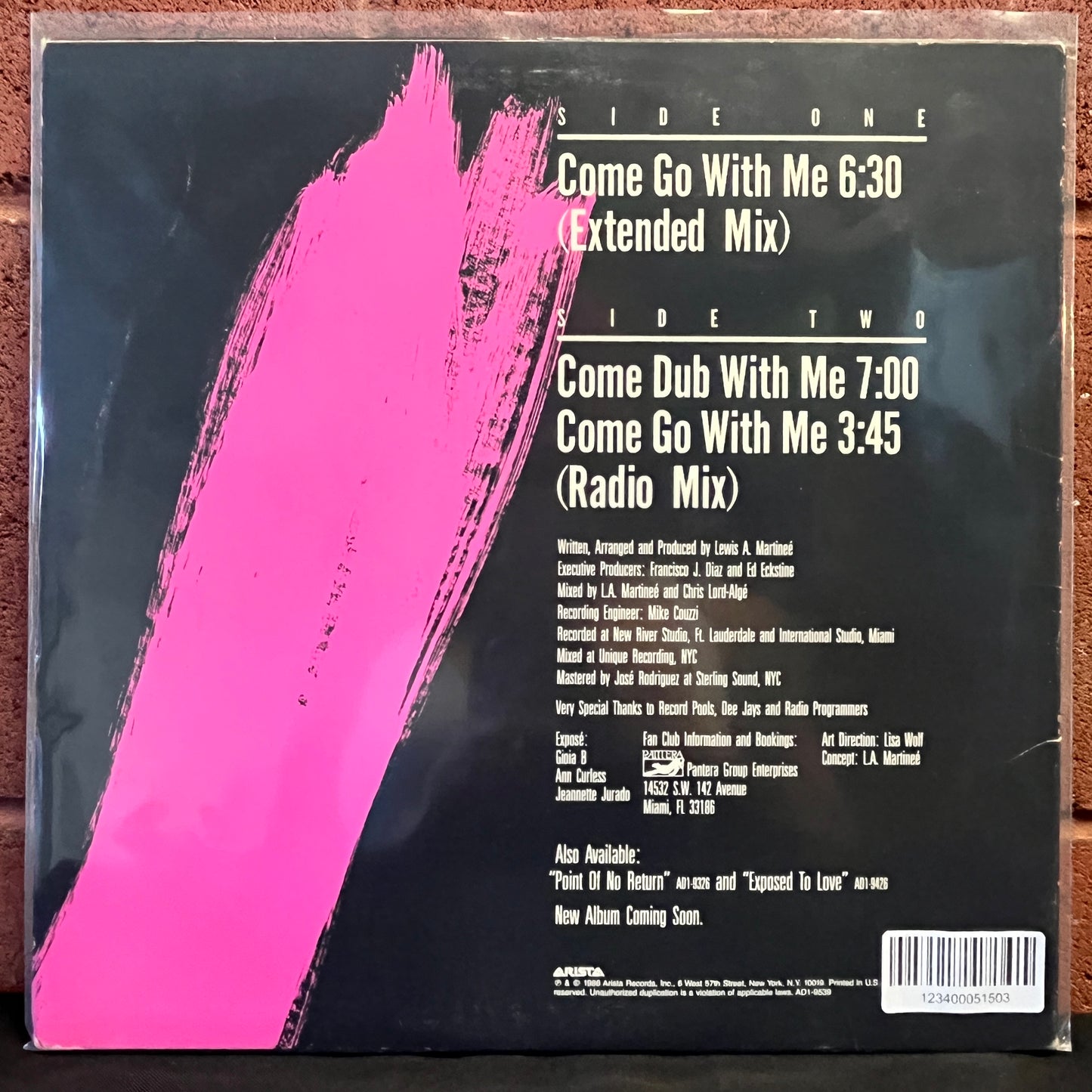 Used Vinyl: Exposé "Come Go With Me" 12"