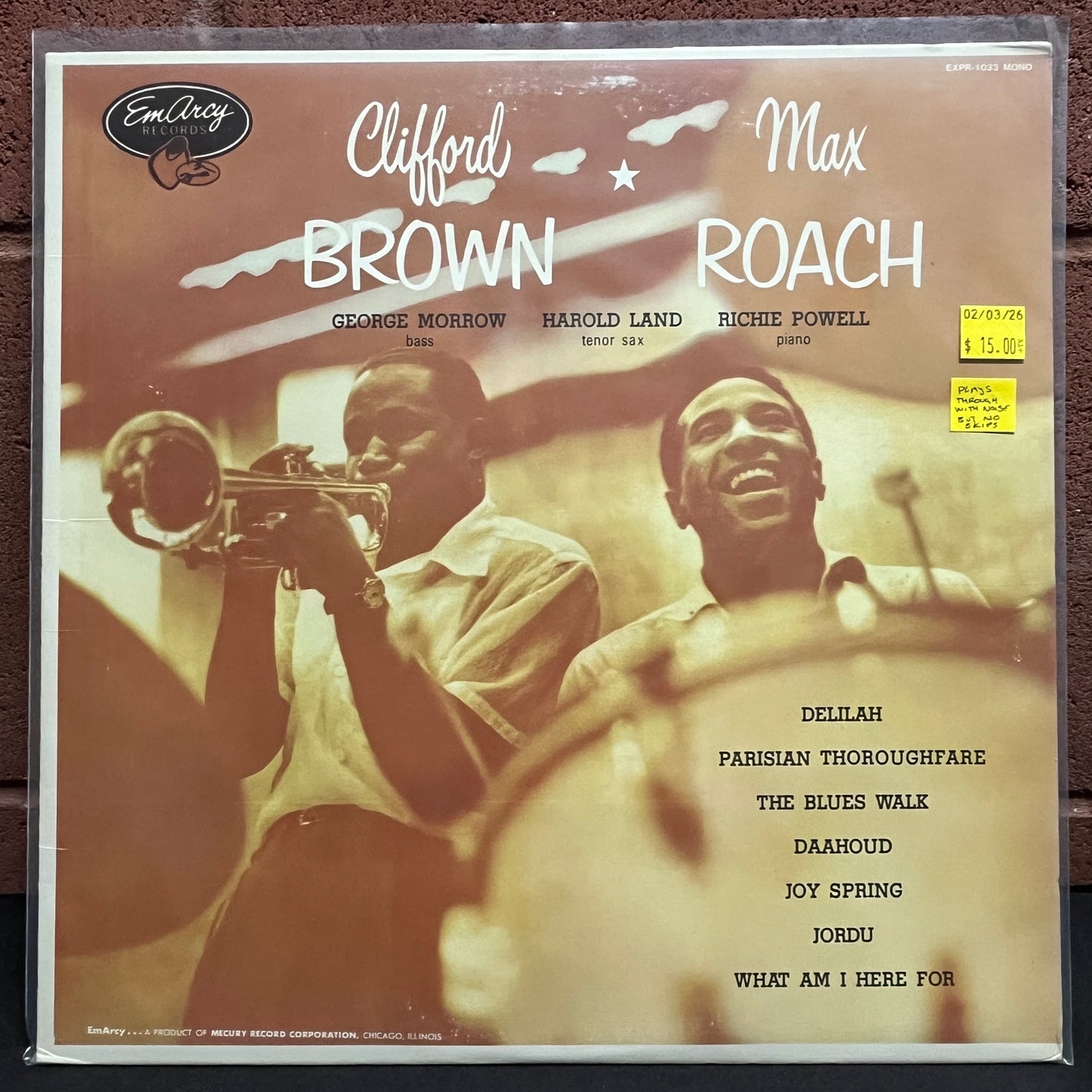 Used Vinyl: Clifford Brown and Max Roach "Clifford Brown and Max Roach" LP (1982 Japanese reissue)