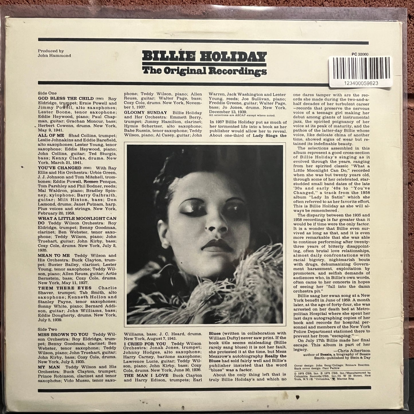 Used Vinyl: Billie Holiday "The Original Recordings" LP (1973 US pressing)