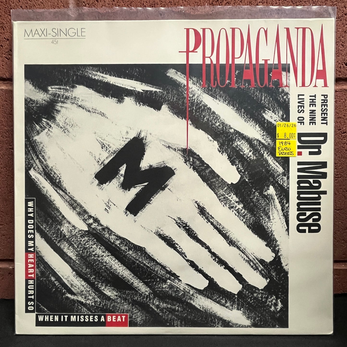 Used Vinyl: Propaganda ‎"Dr. Mabuse" 12" (1984 Euro Press)