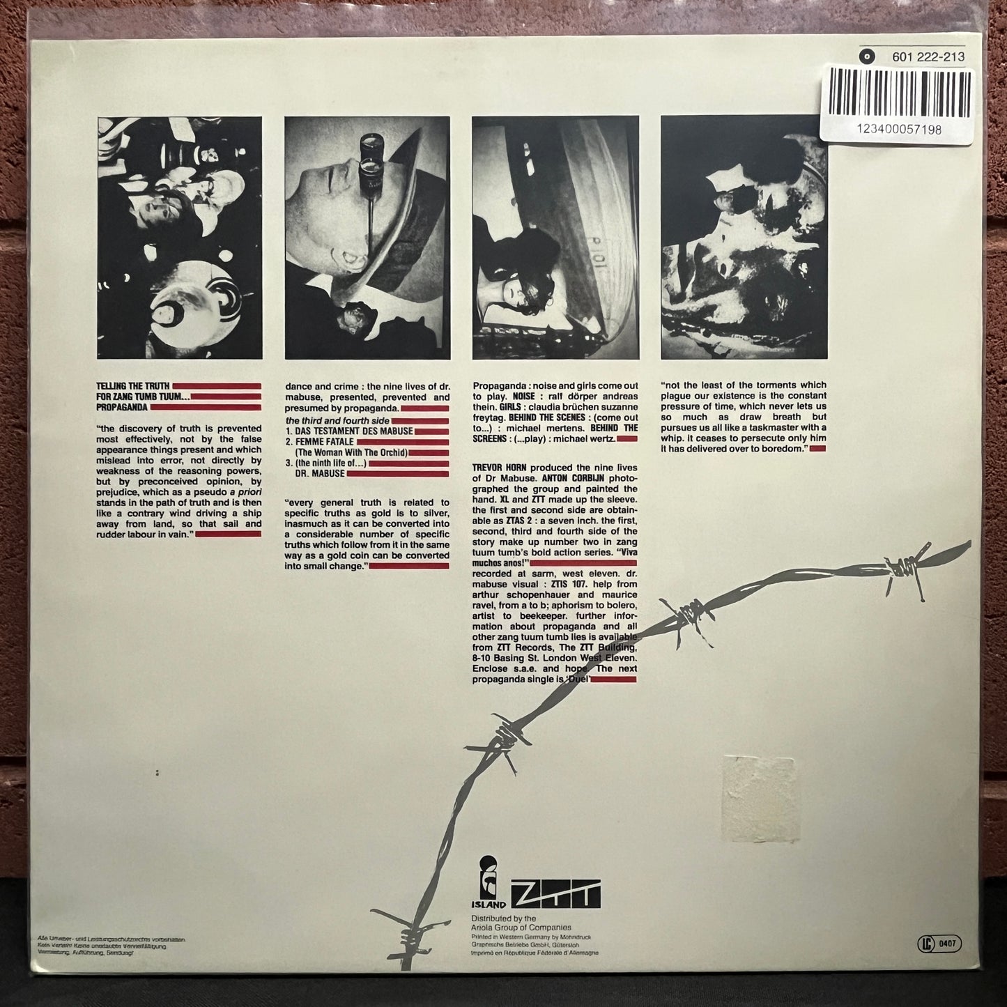 Used Vinyl: Propaganda ‎"Dr. Mabuse" 12" (1984 Euro Press)