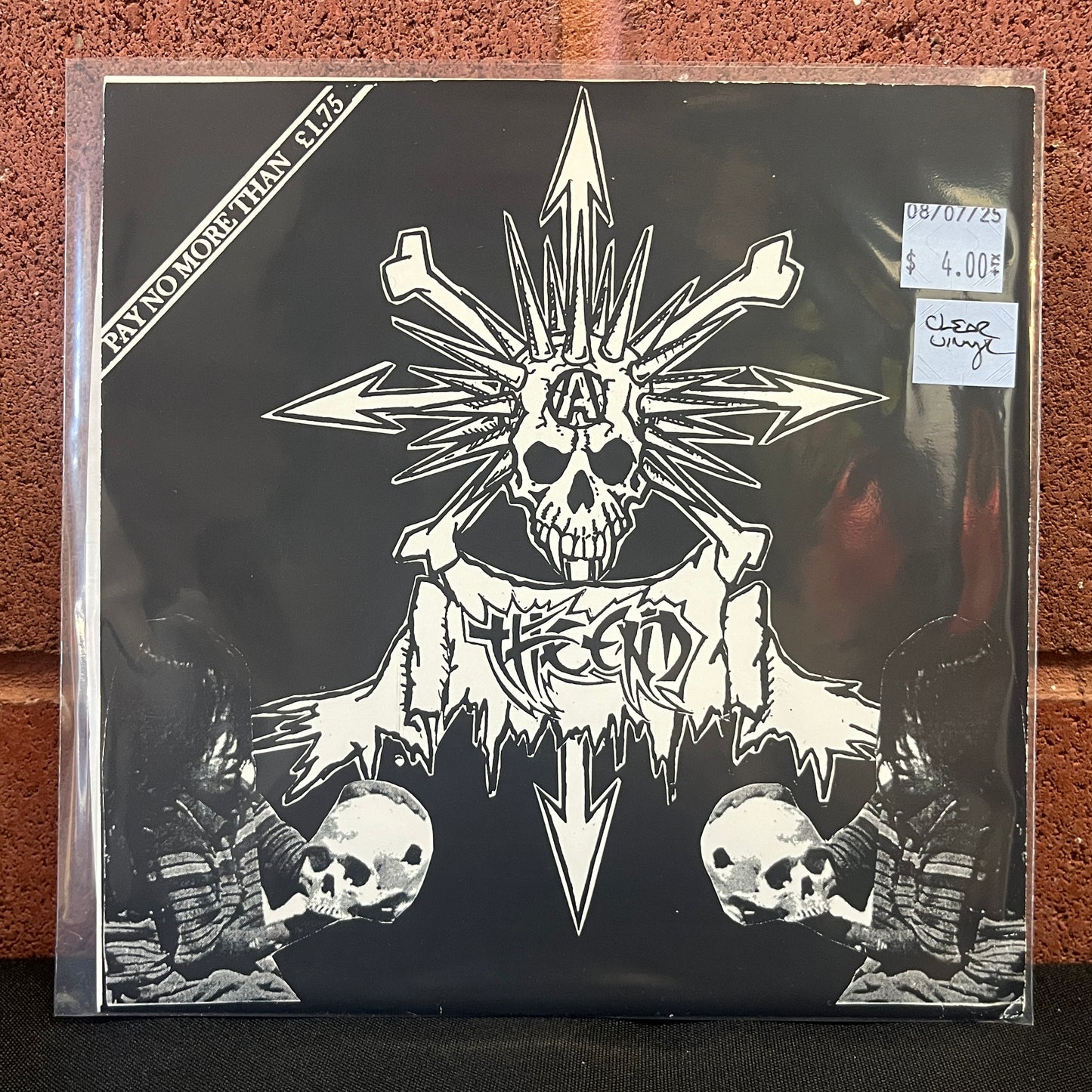 Used Vinyl: The End "Natural Paths To Extinction" 7" (Clear Vinyl)