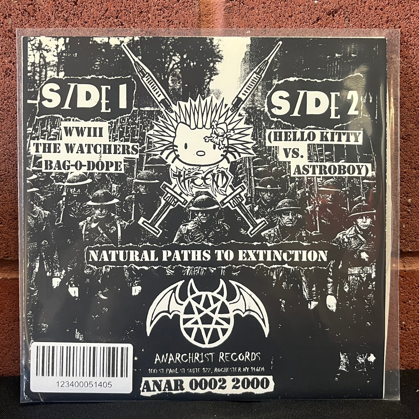 Used Vinyl: The End "Natural Paths To Extinction" 7" (Clear Vinyl)