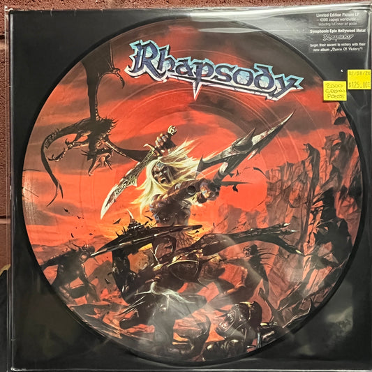 Used Vinyl: Rhapsody ‎"Dawn Of Victory" LP (2000 German Press, Picture Disc)